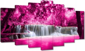 Vászonkép 140x80 Rózsaszín vízesés Tájkép