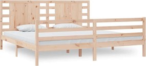 vidaXL tömör fenyőfa ágy matrac nélkül 200 x 200 cm