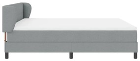 Boxspring Ágy Matrac Közép Szürke 180x200 cm Szövet