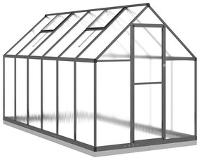 antracitszürke alumínium melegház alapvázzal 334x169x202 cm