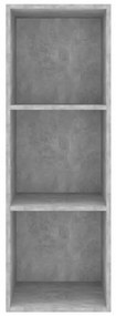 betonszürke szerelt fa falra szerelhető TV-szekrény 37x37x107cm