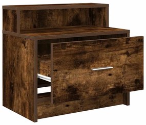 Éjjeliszekrények fiókos 2 db füstölt tölgy 51 x 31 x 47 cm