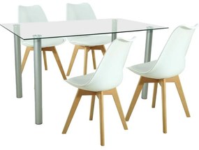 Midori 4+1 étkező garnitúra fehér