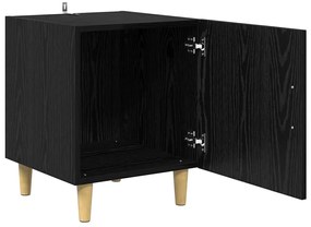 vidaXL Éjjeliszekrény 2 pcs Fekete tölgy 40 x 40 x 50 cm Faanyag