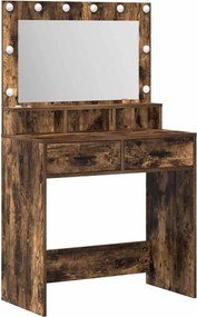 vidaXL Öltözködőasztal fiókkal Füstölt tölgy 79 x 41 x 135 cm Faanyag