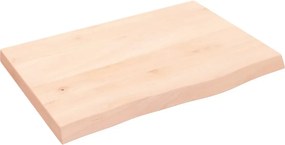 vidaXL kezeletlen tömör tölgyfa fali polc 60x40x(2-4) cm