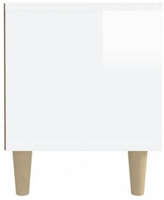 magasfényű fehér szerelt fa TV-szekrény 180 x 31,5 x 40 cm