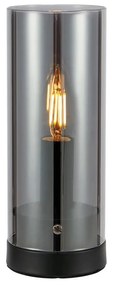 Fekete asztali lámpa üveg búrával (magasság 23 cm) Post – Markslöjd