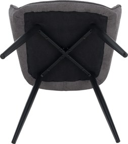 Design fotel, szürke/fekete, MARKEN