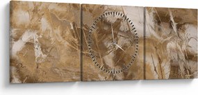 Kép - Barna absztrakció (órával) (90x30 cm)