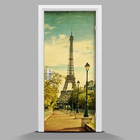 Ajtó tapéta Eiffel-torony retro wallmur-pl-f-75231588