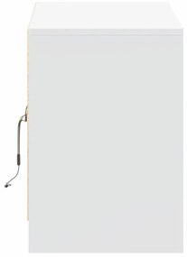 fehér szerelt fa TV-szekrény LED-ekkel 100 x 34 x 50 cm