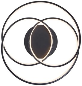 Brilliant - LED Mennyezeti lámpa LABYRINTH LED/40W/230V átm. 39,5 cm fekete