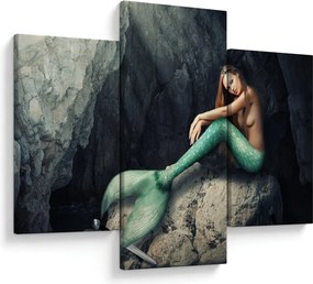 Kép - Hableány a sziklán (90x60 cm)