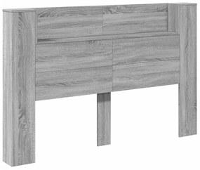 szürke sonoma színű áthidalószekrény LED-ekkel 160x16,5x103,5cm