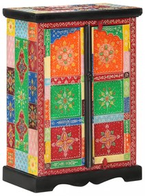 tömör mangófa kézzel festett kisszekrény ajtókkal 53x30x75 cm