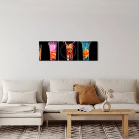Az italok képe (órával) (90x30 cm)