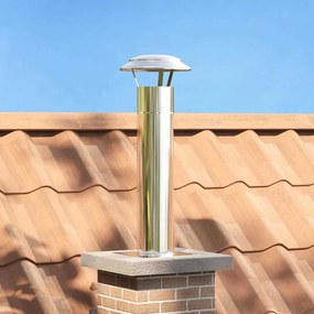 Kémény fej kiterjesztés Ezüst 24 x 24 x 50 cm Rozsdamentes acél