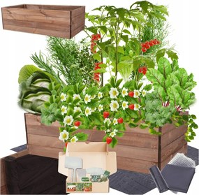 Zöldségágyás magasított láda inspector virágtartó impregnáló 36x120x60