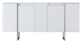 Konzolasztal Luxe - White, Silver