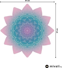 Falmatricák - Mandala rózsaszínes-kék
