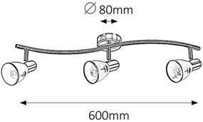 Rabalux 6358 - Spotlámpa ART FLOWER 3xE14/40W/230V