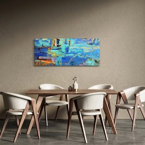 Kép - Absztrakt olajfestmény (120x50 cm)