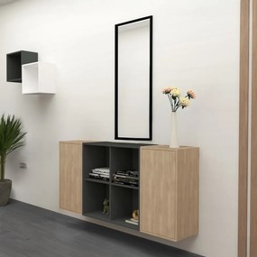 Boxie nyitott fali szekrény 80x80x37 cm antracit