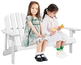 2 személyes adirondack szék gyerekeknek, fehér