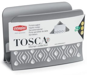 STEFANPLAST Műanyag szalvétatartó Tosca fehér/szürke