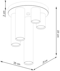 Sollux SL.1465 - Spotlámpa LAGOS 5xGU10/10W/230V fehér