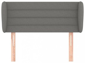 sötétszürke szövet fejtámla szárnyakkal 83x23x78/88 cm