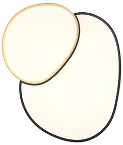 Fekete-aranyszínű LED mennyezeti lámpa 63.5x77 cm Rise – Trio