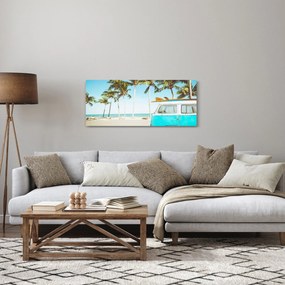 Kép - Vintage furgon a tengerparton (120x50 cm)