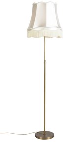 Állólámpa bronz színű Granny árnyékolóval krémszínű 45 cm állítható - Parte