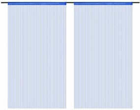 2 db kék zsinórfüggöny 140 x 250 cm
