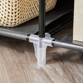 Szövet ruhásszekrény, ruhatároló gardróbszekrény, szürke