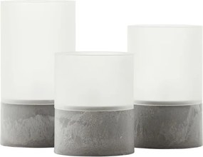 Brilliant - 3 db LED gyertya szett BOUGIE LED/2xAA IP44 szürke/fehér