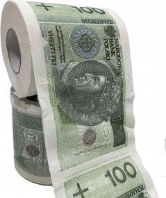 Wc-papír Lengyel Aranyszáz Pln 100 Bankjegy Tartós Ajándék