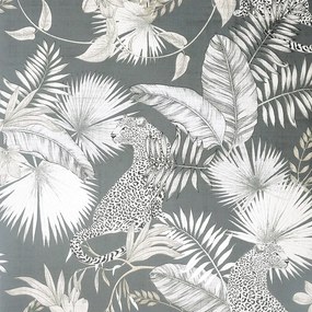 Arthouse Signature 2 Tropical Leopard bézs-szürke leopárdmintás papír tapéta – 909408