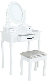 Dekoratív asztal székkel LINET NEW, fehér