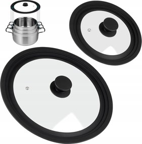 Szilikon Fedő 3az1ben Üveg serpenyőhöz 24/26/28cm Rossner