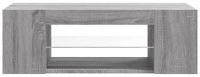 szürke sonoma színű LED-es TV-szekrény 90 x 39 x 30 cm