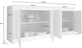 NERILA fehér komód