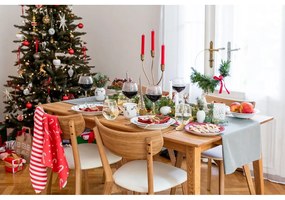 Pamut konyharuha szett karácsonyi mintával, 4 db-os 50x70 cm Candy Cane – Catherine Lansfield