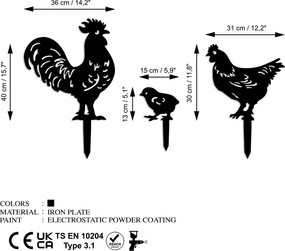 Fam fém kerti dísztárgy, 40×36 cm – TR565TNL1404