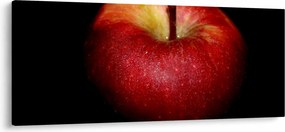 Az alma képe és a fekete háttér (120x50 cm)