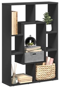 fekete szerelt fa könyvespolc 63 x 20 x 90 cm
