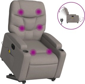 vidaXL tópszínű szövet dönthető elektromos álló masszázsfotel