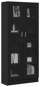 Könyvespolcok 2 db Fekete tölgyből 82,5x30,5x185 cm Műszaki fa